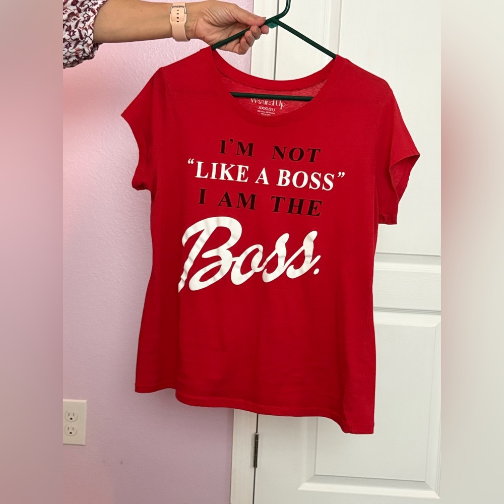 Wound Up Vibrant Red Tee